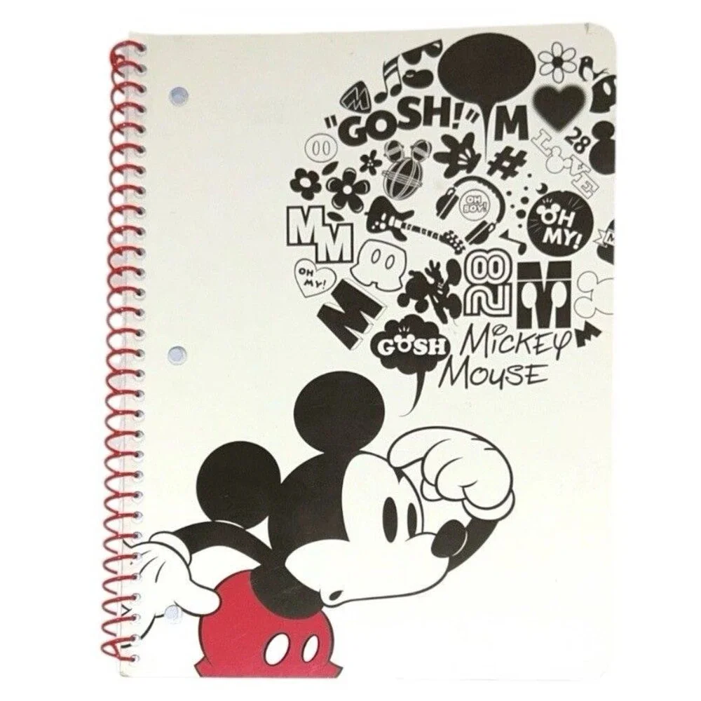Disney Mickey Mouse & Friends Wide Ruled Spiral Notebook 70 Sheets